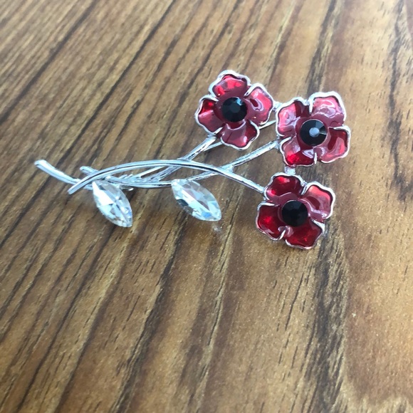 BEAUTIFUL ROSE AND DIAMOND BROOCH - Picture 12 of 16